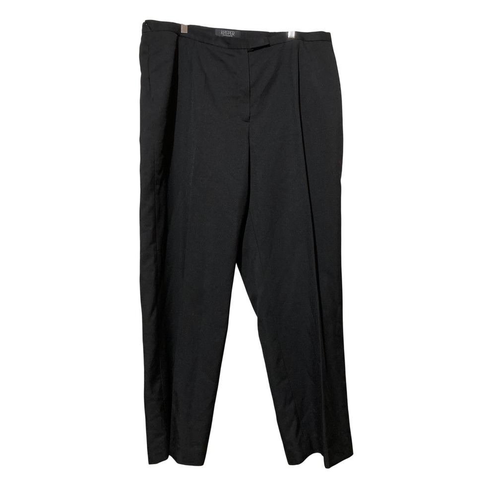 Kasper Separates Black Dress Pants Womens 18W Straight Leg Trousers